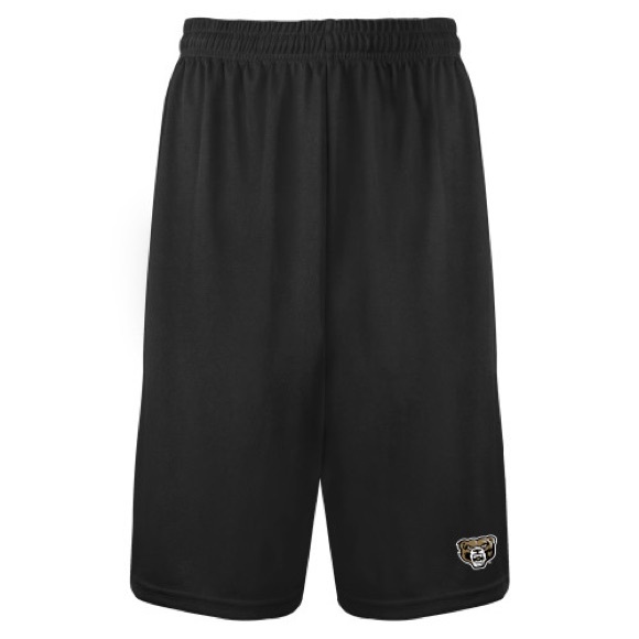 Oakland University Golden Grizzlies Men’s Black Mesh Shorts - Picture 3 of 13